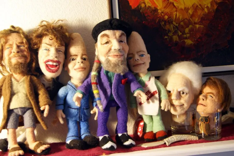 Dr. John and his new needle felted friends