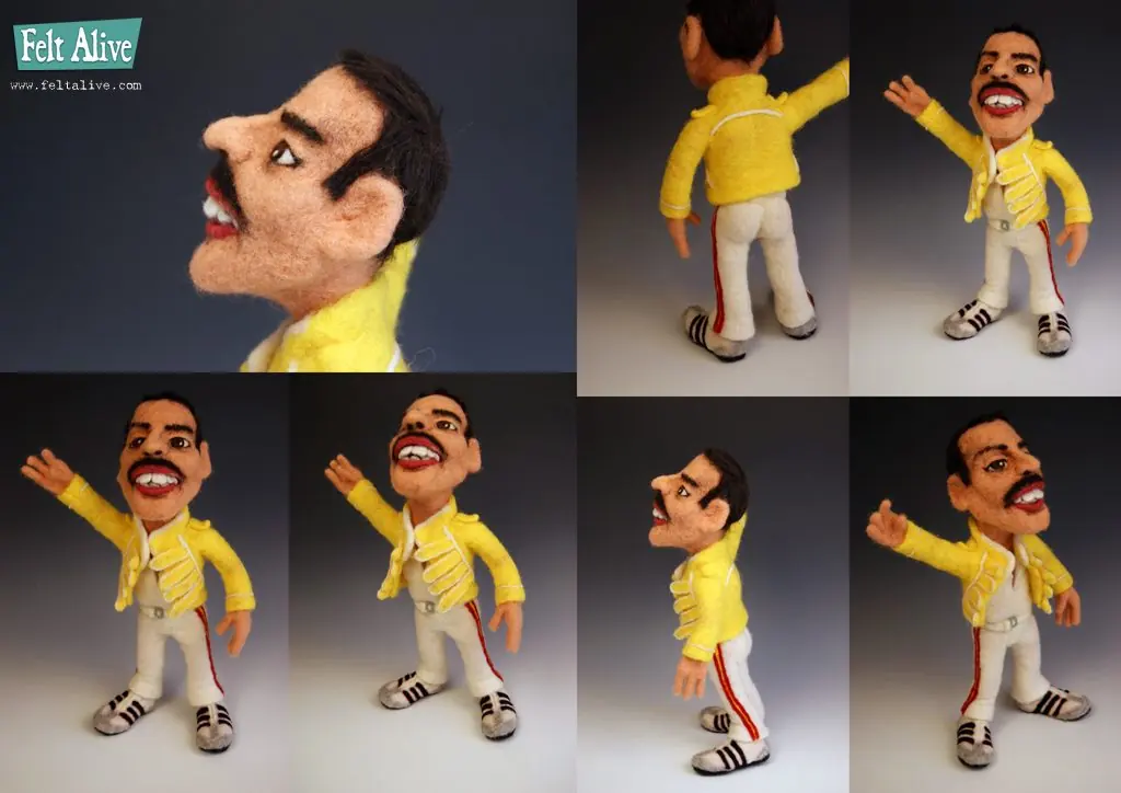 Freddie Mercury Doll Needle Felted
