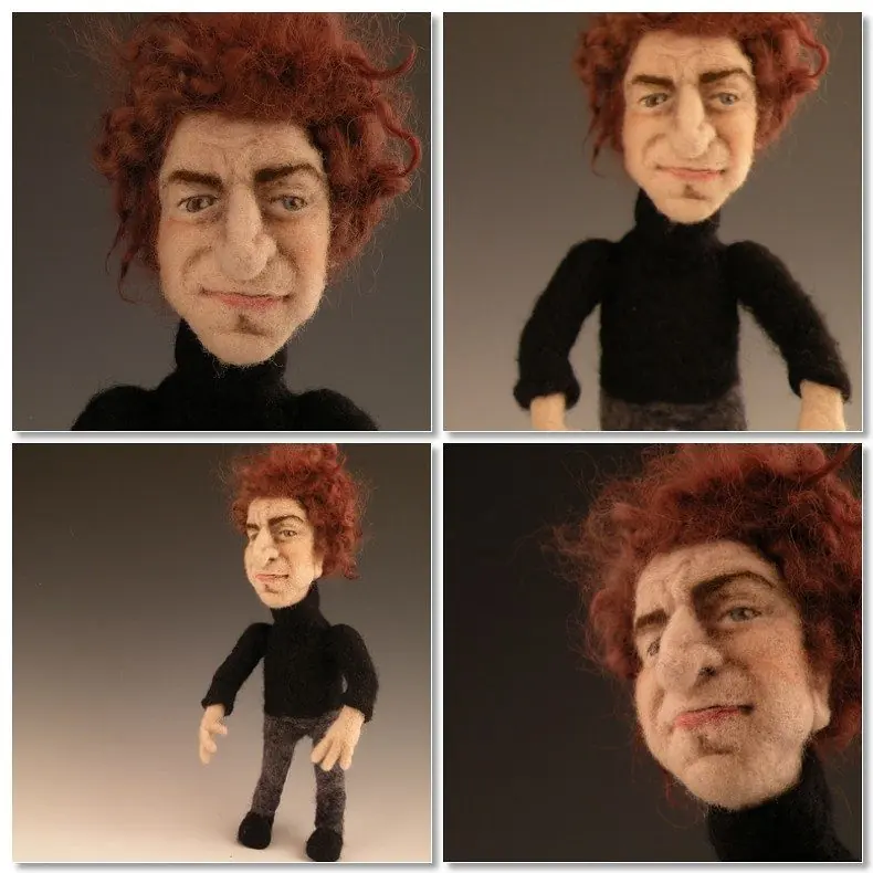 Needle Felted Doll Bob Dylan