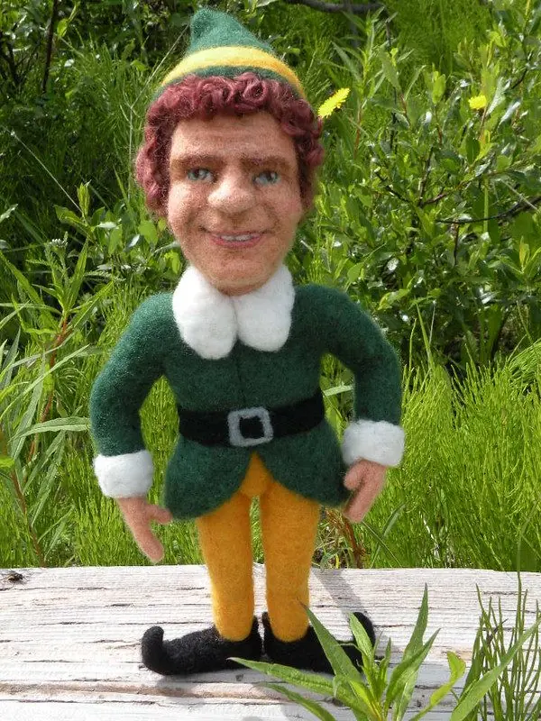 Needle-felted elf doll from Felt Alive
